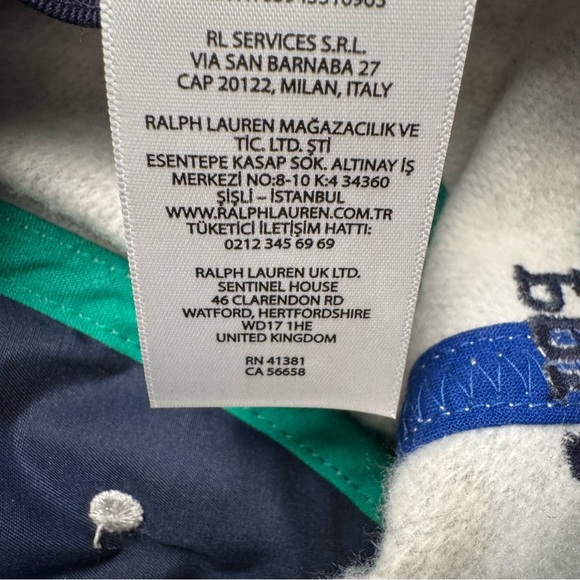 Polo Ralph Lauren American Flag Gray Fleece Baseball Cap Snap Back Unisex Adult - Picture 7 of 8